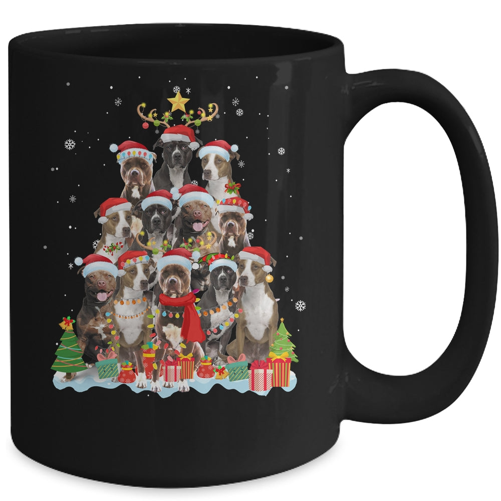 Pitbull Christmas Tree Pajama Xmas Mug | siriusteestore