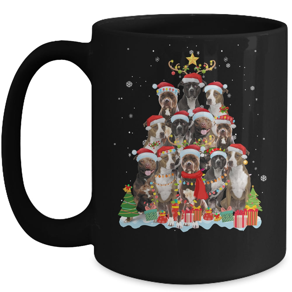 Pitbull Christmas Tree Pajama Xmas Mug | siriusteestore