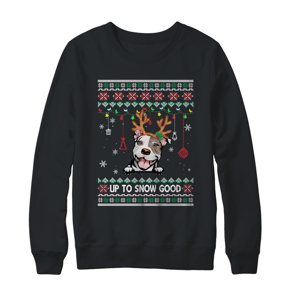 Pitbull Dog Reindeer Ugly Christmas Xmas Shirt & Sweatshirt | siriusteestore