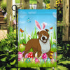 Pitbull Happy Easter Day Holiday Flag Funny Dog Dog Wear Bunny Ears Headband Cute for Home Decor | siriusteestore