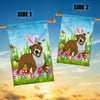Pitbull Happy Easter Day Holiday Flag Funny Dog Dog Wear Bunny Ears Headband Cute for Home Decor | siriusteestore