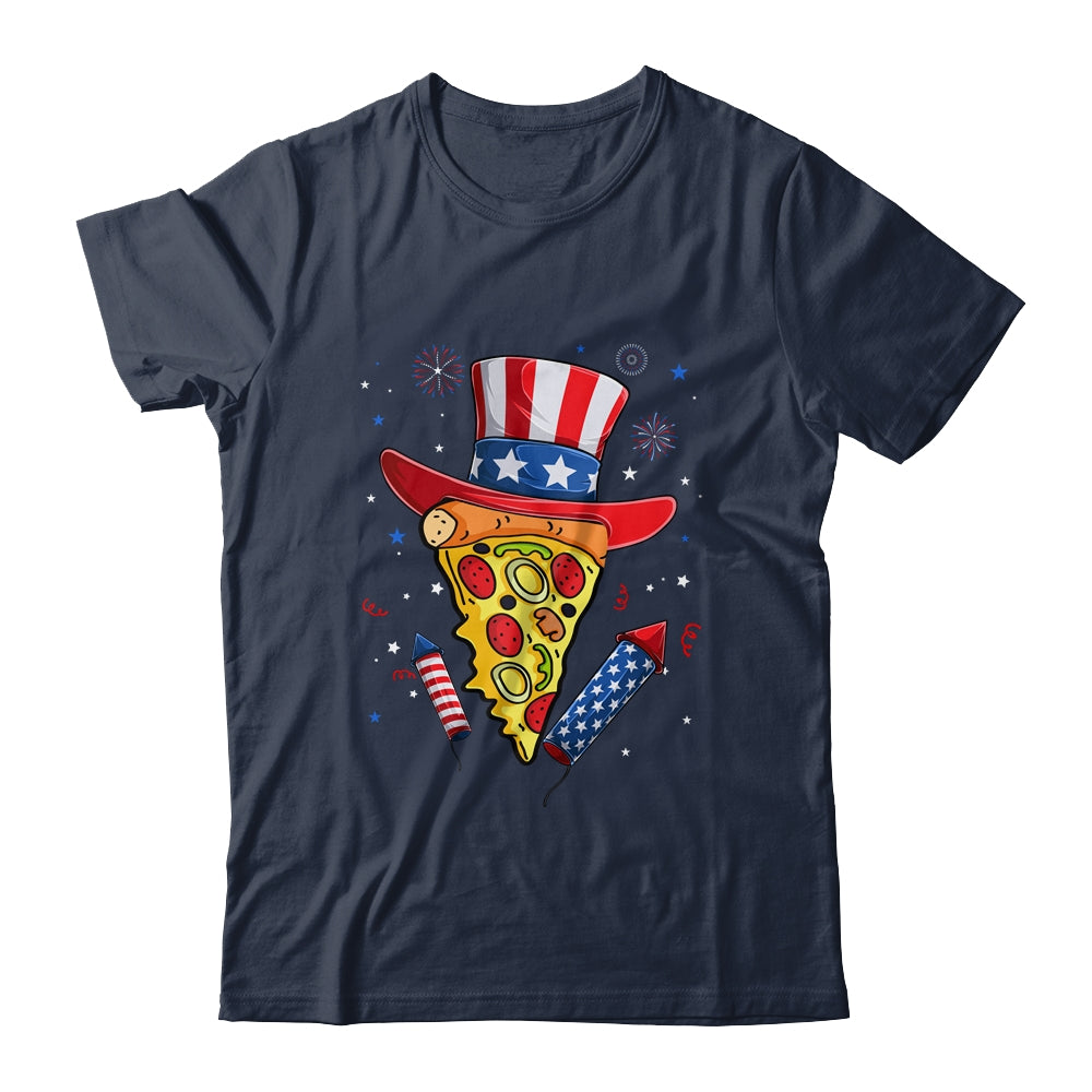 Pizza US Flag Hat Firecracker 4th Of July Food Patriotic Shirt & Tank Top | siriusteestore