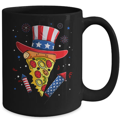 Pizza US Flag Hat Firecracker 4th Of July Food Patriotic Mug | siriusteestore