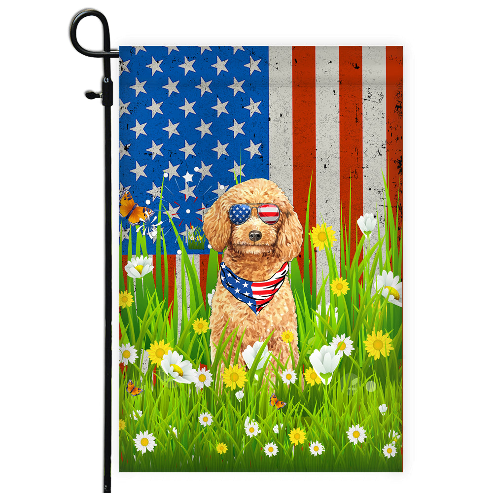 Poodle American USA Flag 4th of July Dog Lover On Independence Day | siriusteestore