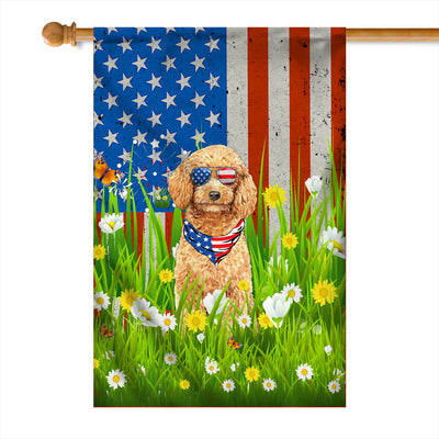 Poodle American USA Flag 4th of July Dog Lover On Independence Day | siriusteestore