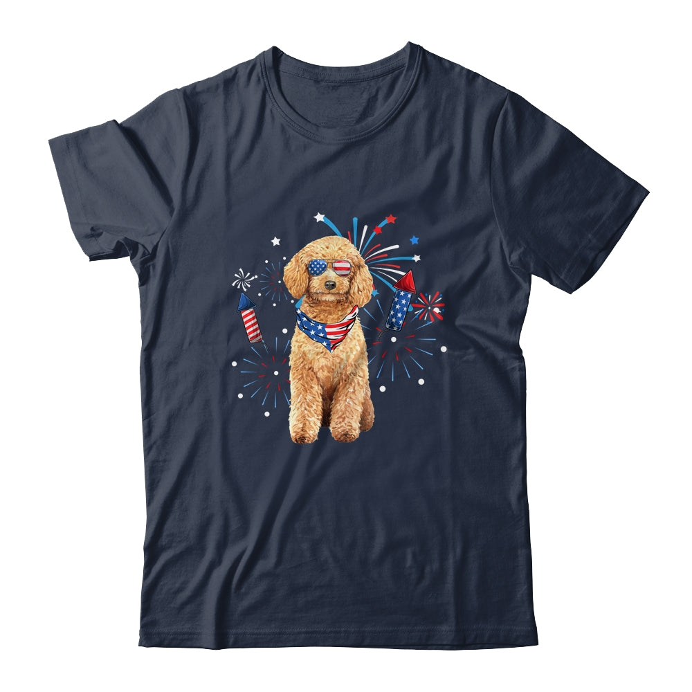 Poodle Dog American USA Flag 4th of July Men women Lover Shirt & Tank Top | siriusteestore