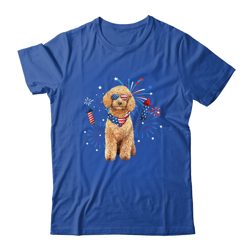 Poodle Dog American USA Flag 4th of July Men women Lover Shirt & Tank Top | siriusteestore
