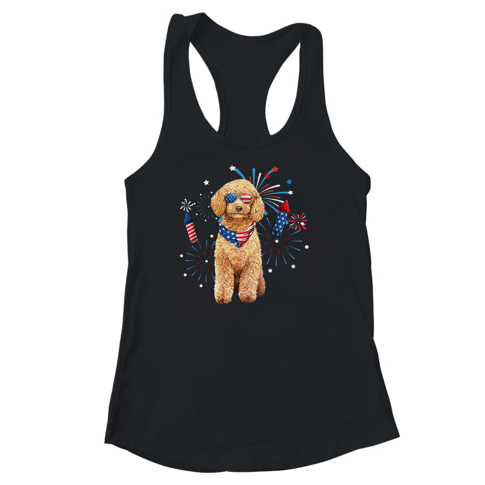 Poodle Dog American USA Flag 4th of July Men women Lover Shirt & Tank Top | siriusteestore