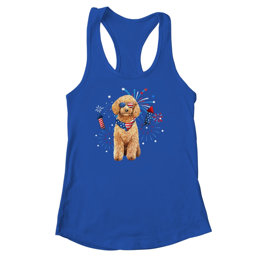 Poodle Dog American USA Flag 4th of July Men women Lover Shirt & Tank Top | siriusteestore