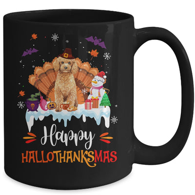 Poodle HalloThanksMas Halloween Thanksgiving Christmas Mug | siriusteestore