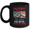 Poppy The Man The Myth The Bad Influence American Flag Mug | siriusteestore