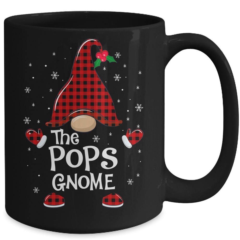 Pops Gnome Buffalo Plaid Matching Christmas Pajama Gift Mug | siriusteestore