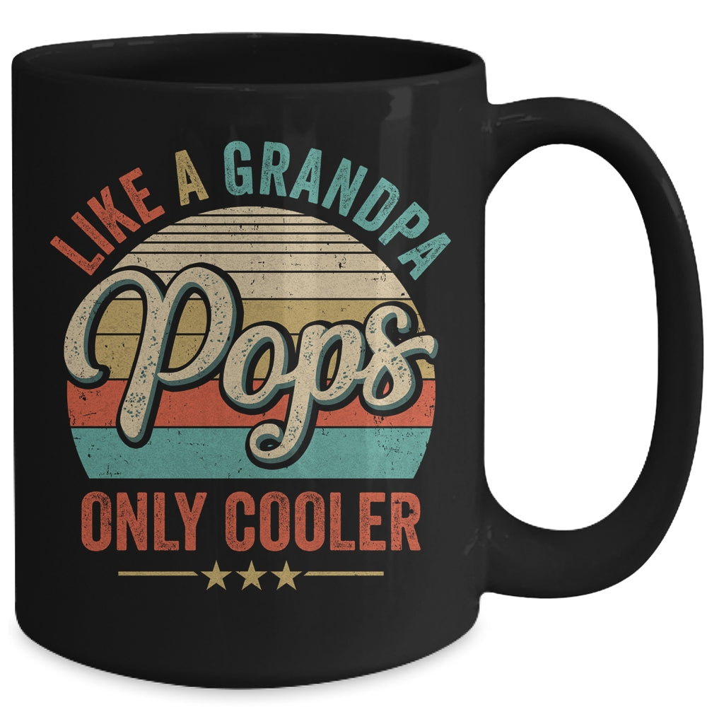 Pops Like A Grandpa Only Cooler Vintage Dad Fathers Day Mug | siriusteestore