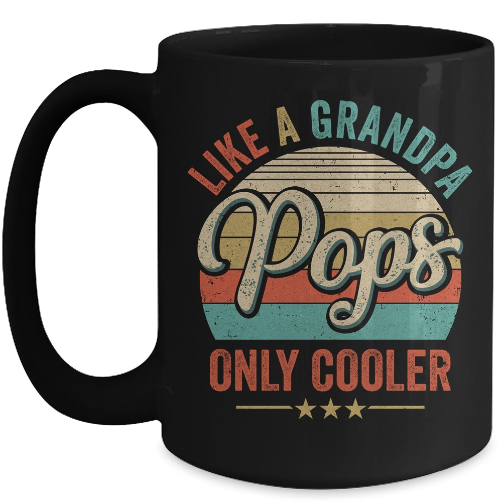 Pops Like A Grandpa Only Cooler Vintage Dad Fathers Day Mug | siriusteestore