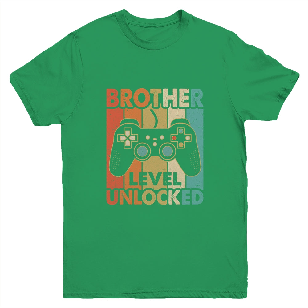 Pregnancy Announcement Brother Level Unlocked Soon To Be Brother Youth Shirt | siriusteestore