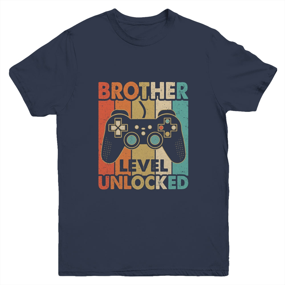 Pregnancy Announcement Brother Level Unlocked Soon To Be Brother Youth Shirt | siriusteestore
