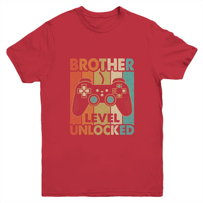 Pregnancy Announcement Brother Level Unlocked Soon To Be Brother Youth Shirt | siriusteestore