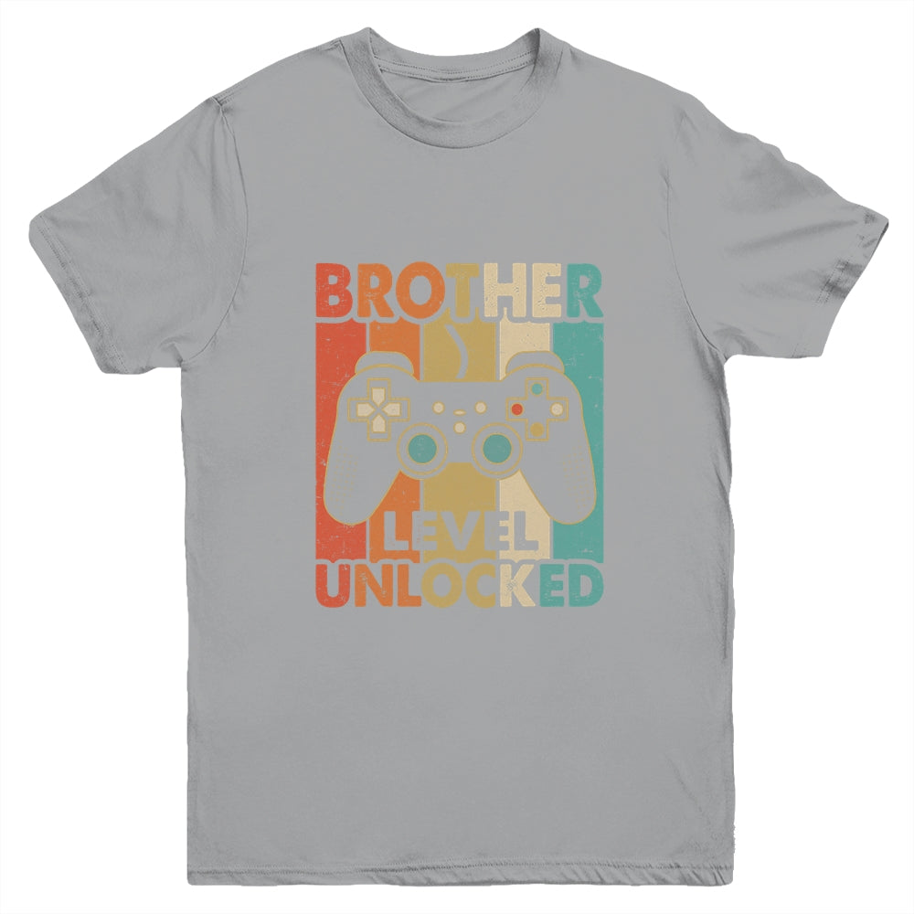 Pregnancy Announcement Brother Level Unlocked Soon To Be Brother Youth Shirt | siriusteestore