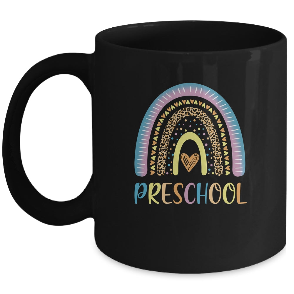 Preschool Rainbow Leopard Girls Teacher Team Preschool Mug | siriusteestore