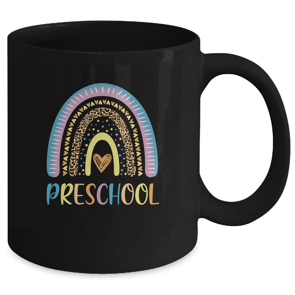 Preschool Rainbow Leopard Girls Teacher Team Preschool Mug | siriusteestore