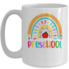 Preschool Teacher Rainbow First Day Of Back To School Mug | siriusteestore