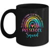 Preschool Teacher Squad Tie Dye Rainbow Back To School Mug | siriusteestore