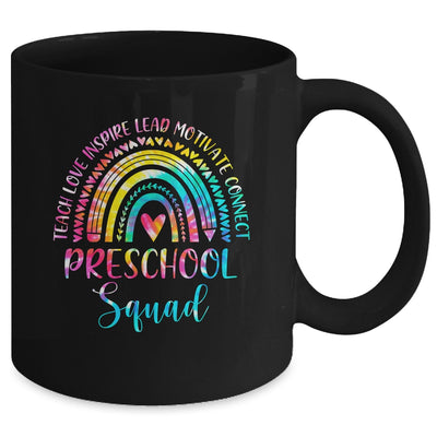 Preschool Teacher Squad Tie Dye Rainbow Back To School Mug | siriusteestore