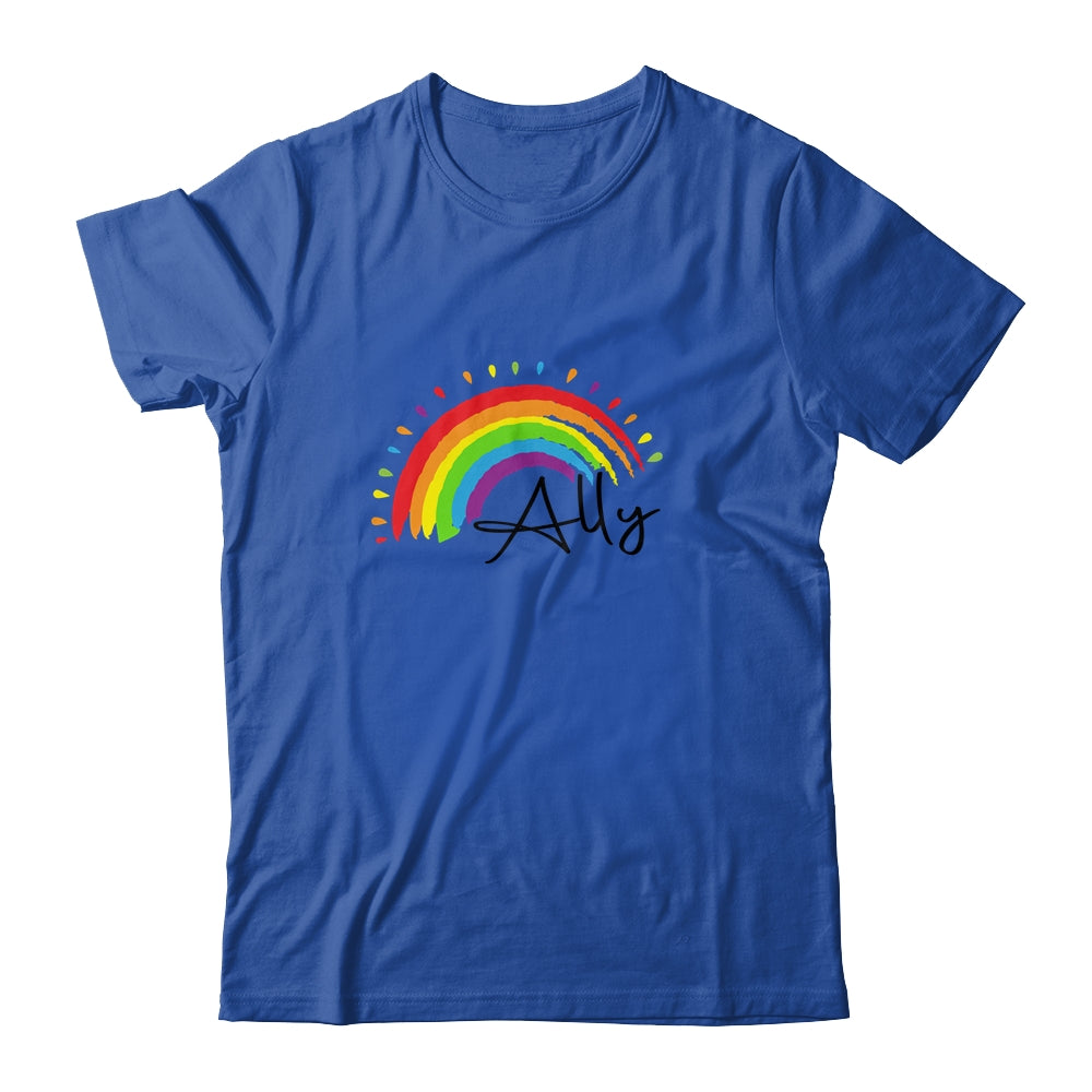 Pretty LGBTQ ALLY Gay Pride and Support Design Gay Ally Shirt & Tank Top | siriusteestore