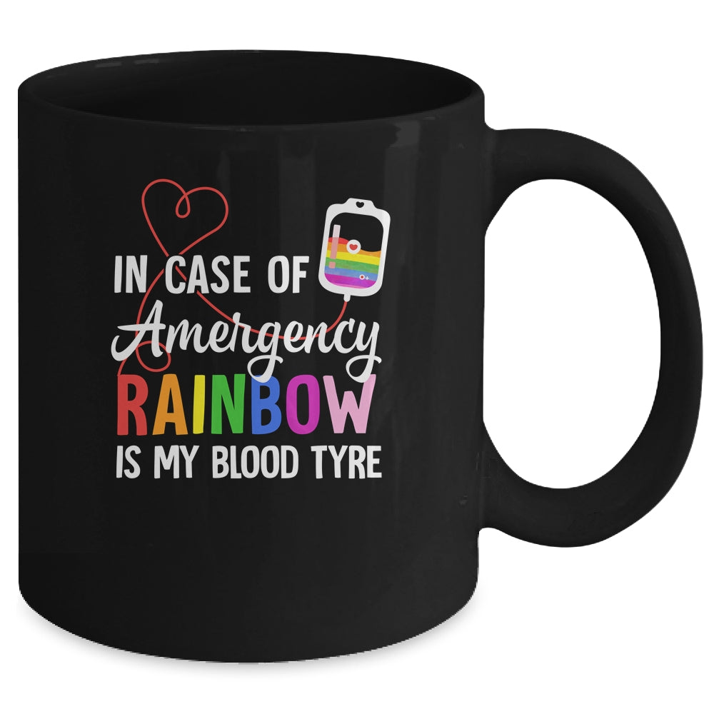 Pride Month Rainbow is My Blood Type LGBT Flag Mug | siriusteestore