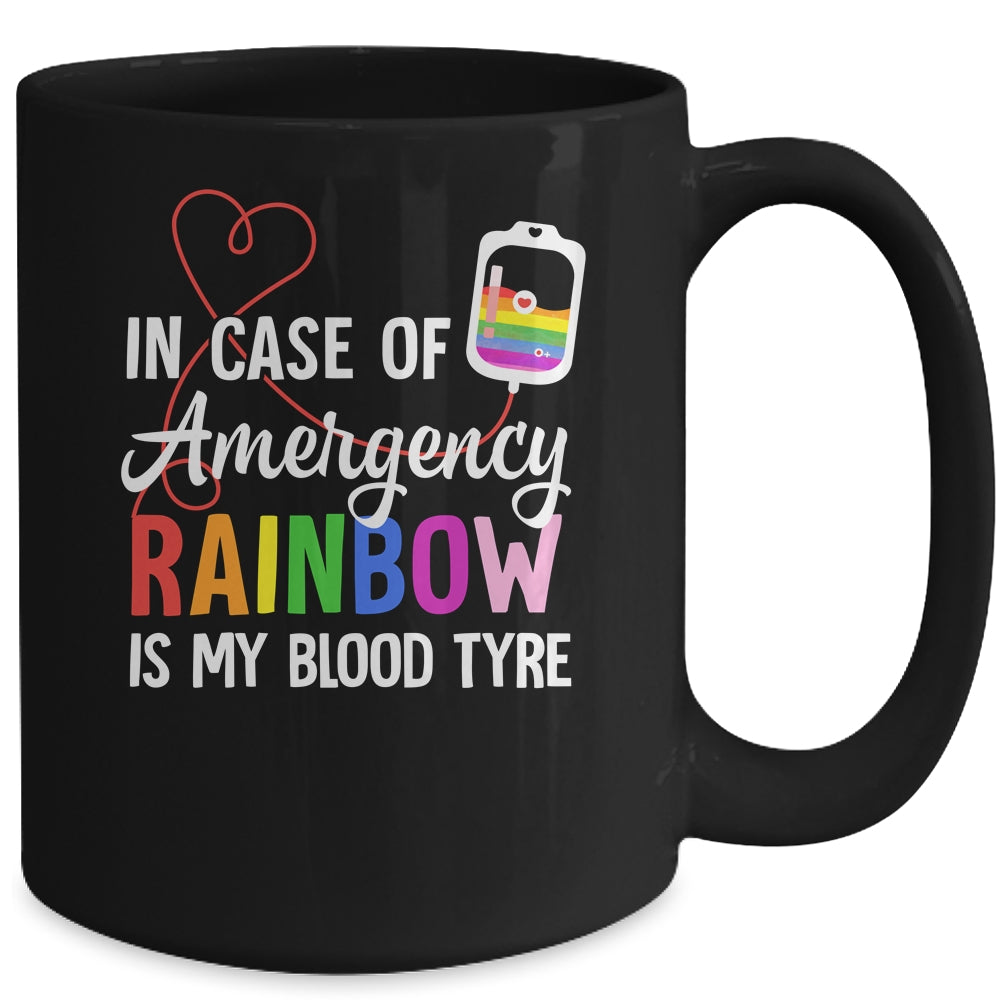 Pride Month Rainbow is My Blood Type LGBT Flag Mug | siriusteestore