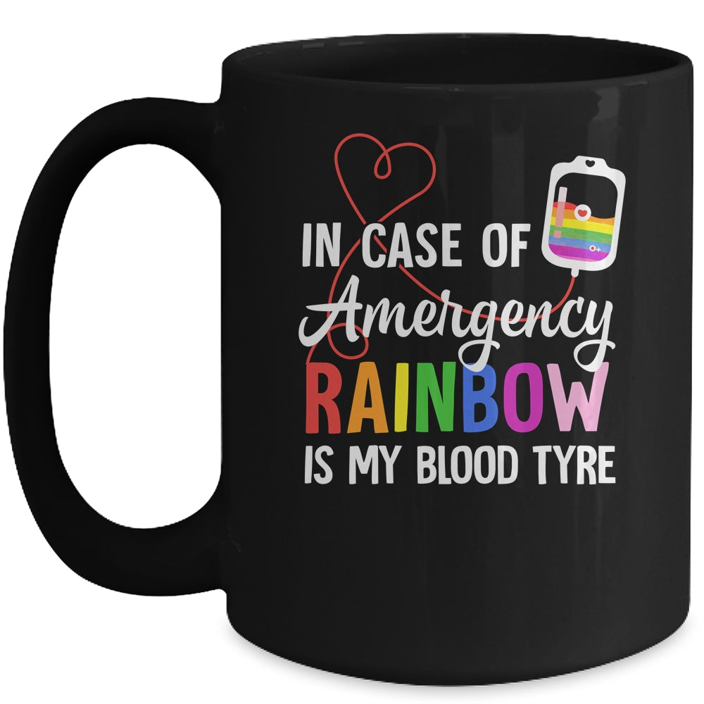 Pride Month Rainbow is My Blood Type LGBT Flag Mug | siriusteestore