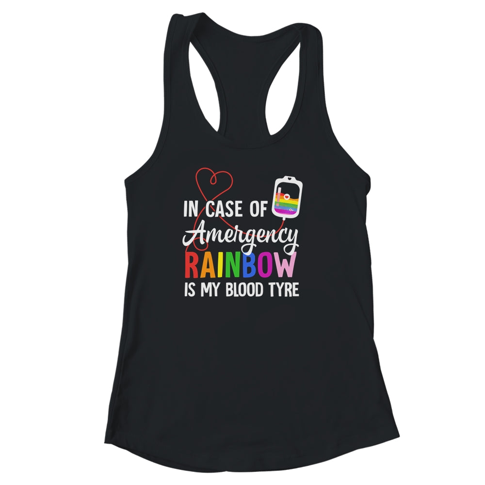 Pride Month Rainbow is My Blood Type LGBT Flag Shirt & Tank Top | siriusteestore
