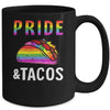 Pride Tacos LGBT LGBTQ Gay Pride Rainbow Flag Taco Lover Mug | siriusteestore