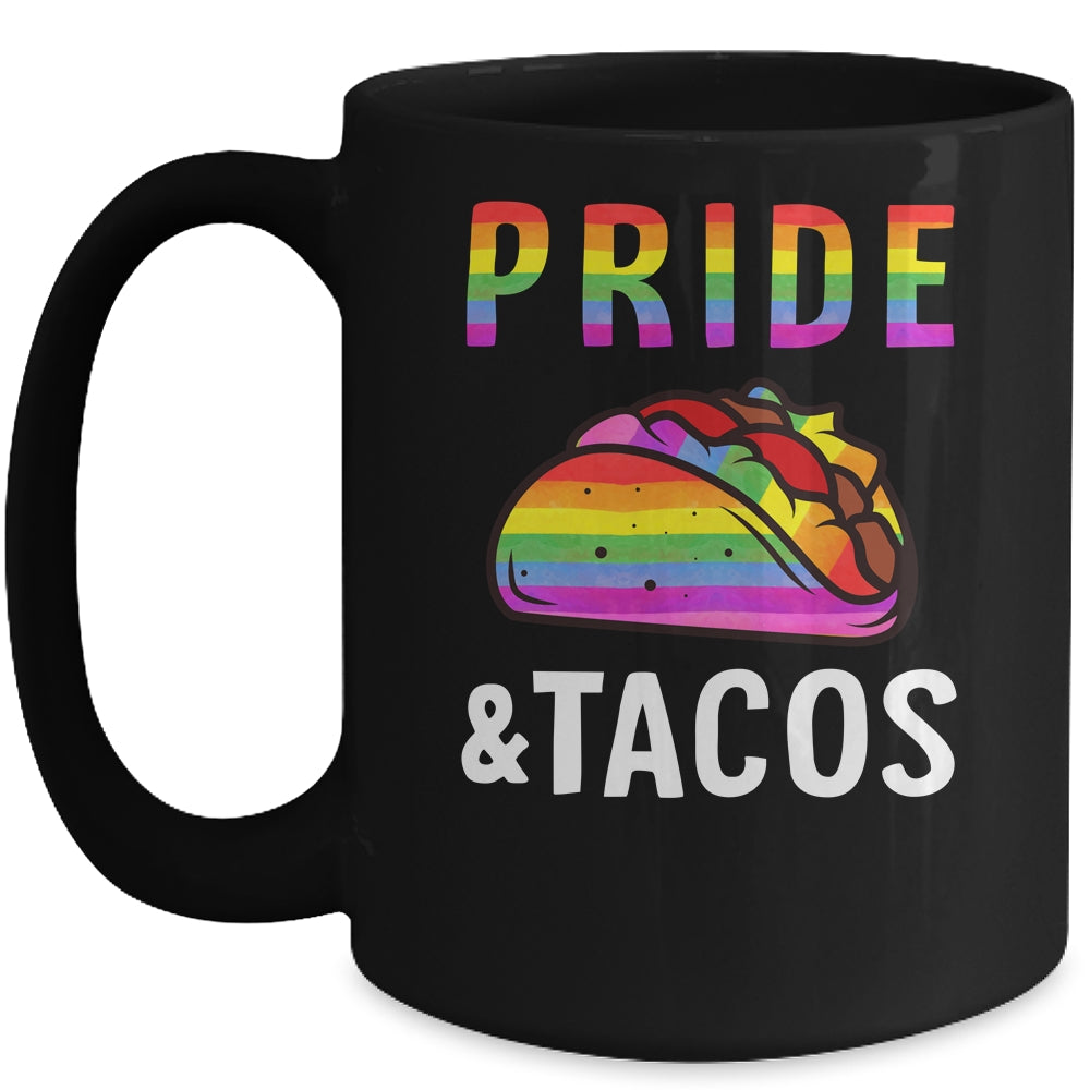 Pride Tacos LGBT LGBTQ Gay Pride Rainbow Flag Taco Lover Mug | siriusteestore