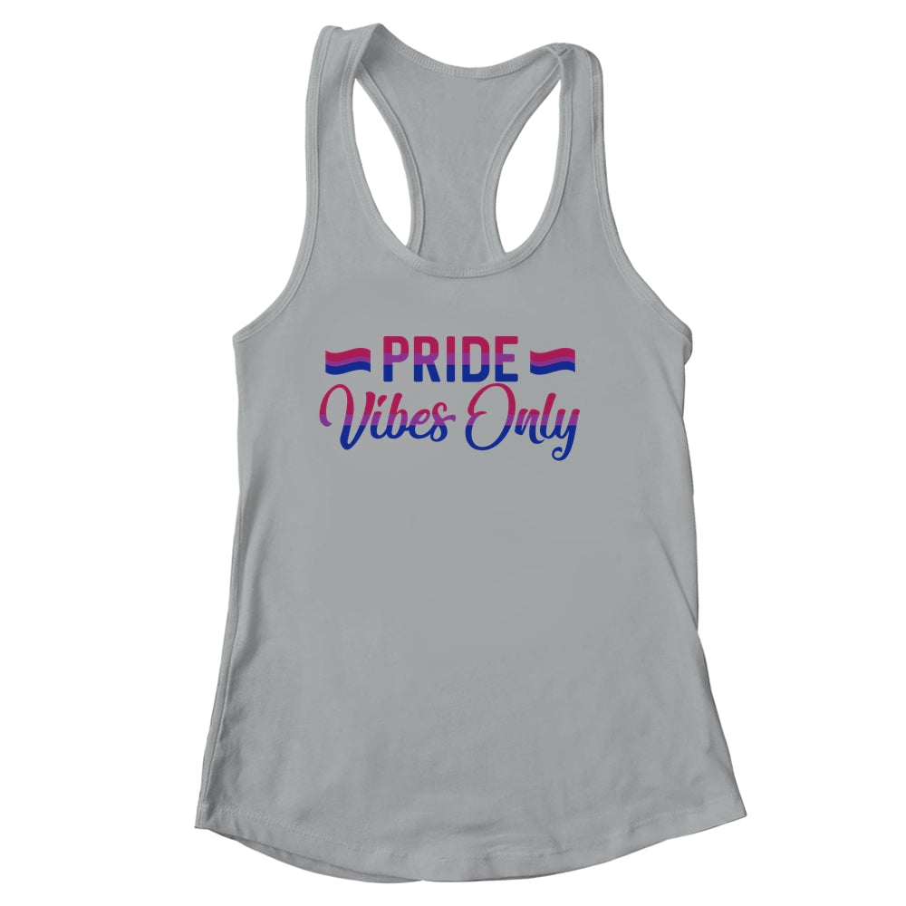 Pride Vibes Only Bisexual LGBTQIA Love Men Women Rainbow Shirt & Tank Top | siriusteestore