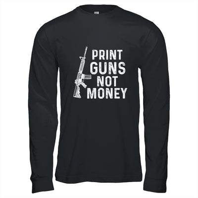 Print Guns Not Money Distressed Funny Shirt & Hoodie | siriusteestore