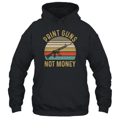 Print Guns Not Money Retro Sunset Vintage Distressed Shirt & Hoodie | siriusteestore