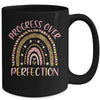Progress Over Perfection Motivational Back To School Teacher Rainbow Mug | siriusteestore