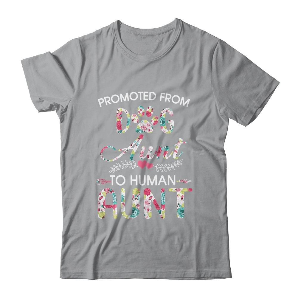 Promoted From Dog Aunt To Human Aunt Dog Lovers Shirt & Tank Top | siriusteestore