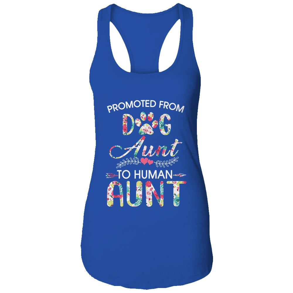 Promoted From Dog Aunt To Human Aunt Dog Lovers Shirt & Tank Top | siriusteestore