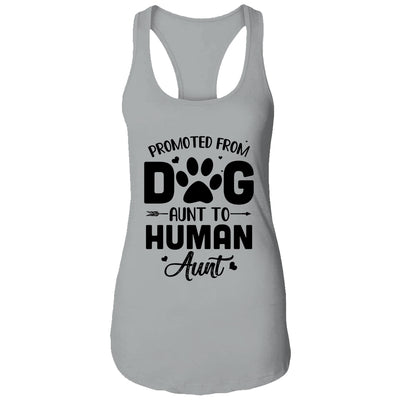 Promoted From Dog Aunt To Human Aunt Mother's Day Shirt & Tank Top | siriusteestore