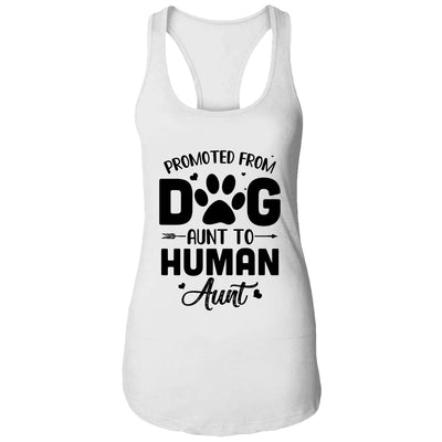 Promoted From Dog Aunt To Human Aunt Mother's Day Shirt & Tank Top | siriusteestore