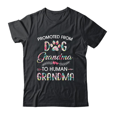 Promoted From Dog Grandma To Human Grandma Dog Lovers Shirt & Tank Top | siriusteestore