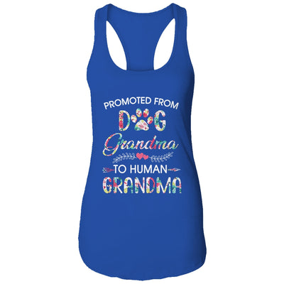 Promoted From Dog Grandma To Human Grandma Dog Lovers Shirt & Tank Top | siriusteestore