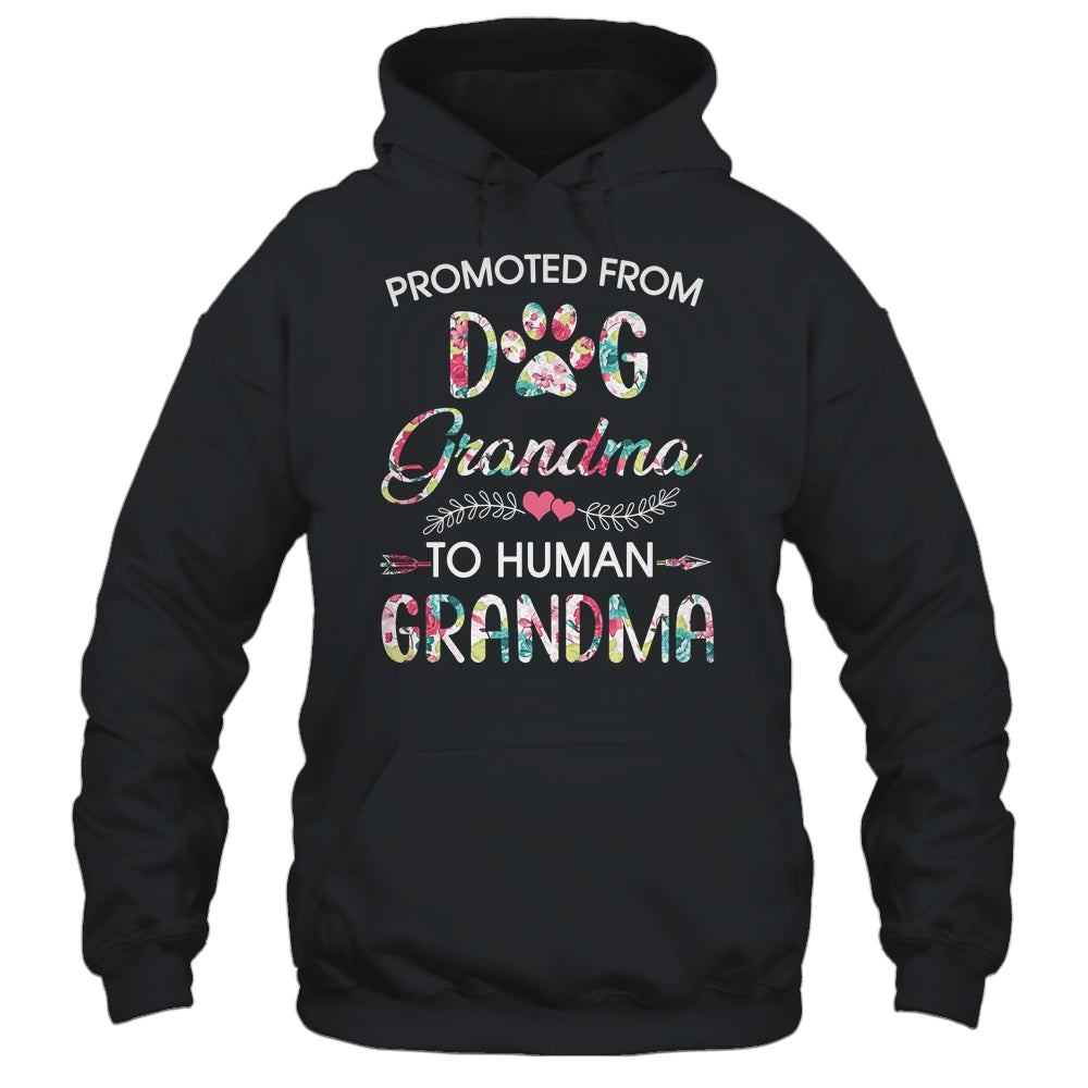 Promoted From Dog Grandma To Human Grandma Dog Lovers Shirt & Tank Top | siriusteestore