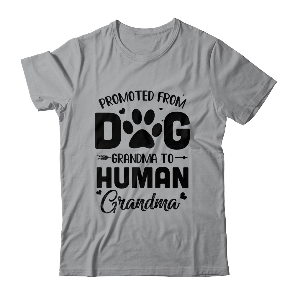Promoted From Dog Grandma To Human Grandma Mother's Day Shirt & Tank Top | siriusteestore