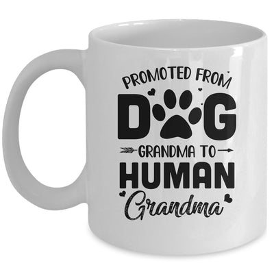 Promoted From Dog Grandma To Human Grandma Mother's Day Mug | siriusteestore