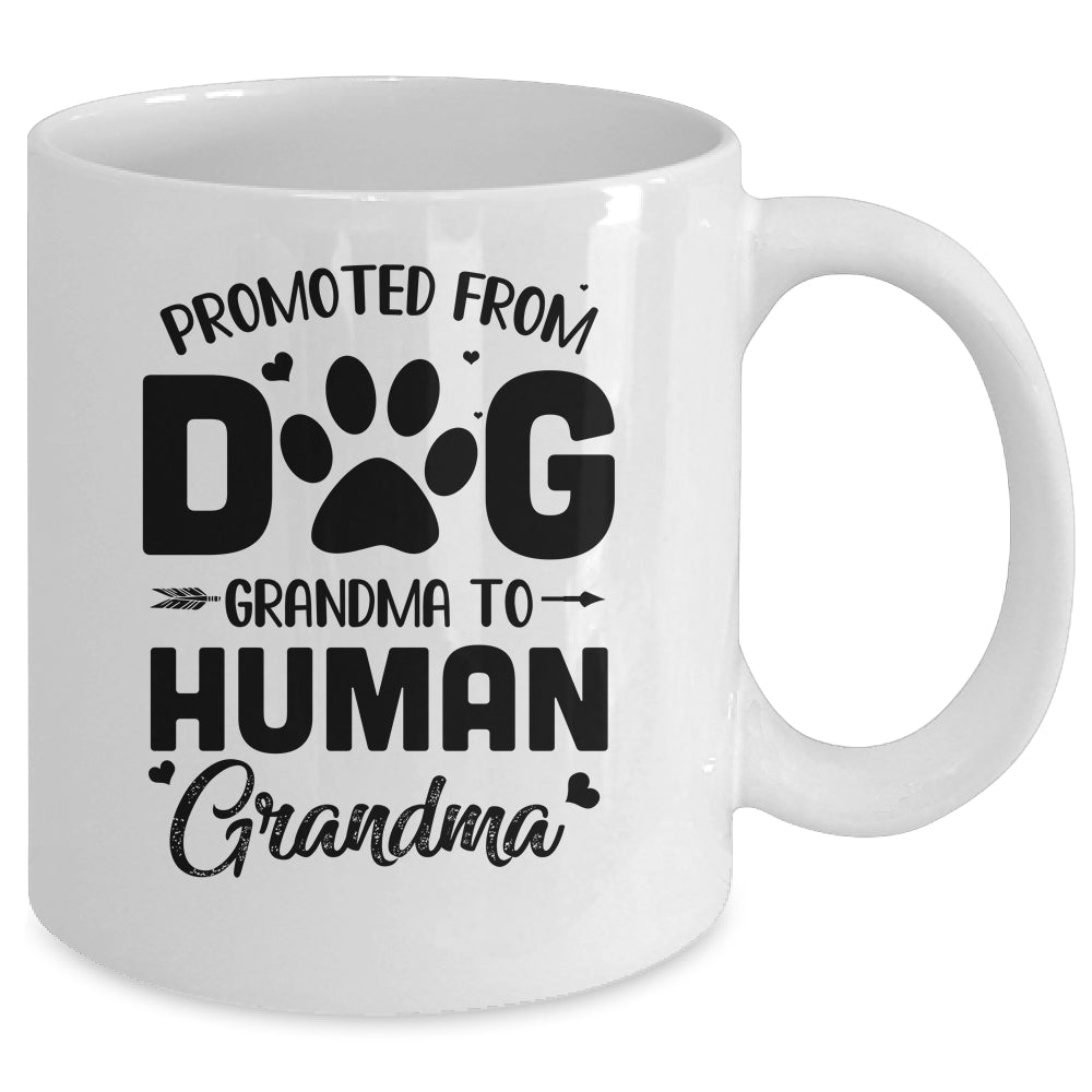 Promoted From Dog Grandma To Human Grandma Mother s Day Ceramic