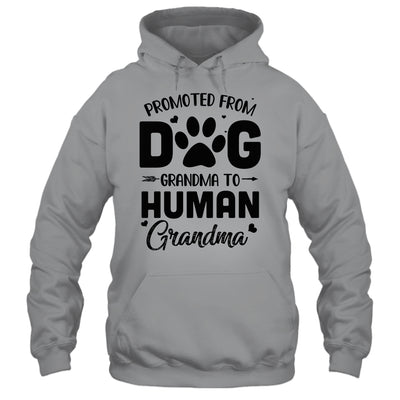 Promoted From Dog Grandma To Human Grandma Mother's Day Shirt & Tank Top | siriusteestore