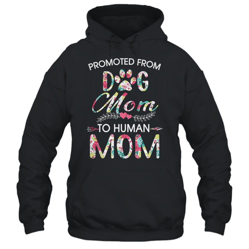 Promoted From Dog Mom To Human Mom Dog Lovers Shirt & Tank Top | siriusteestore